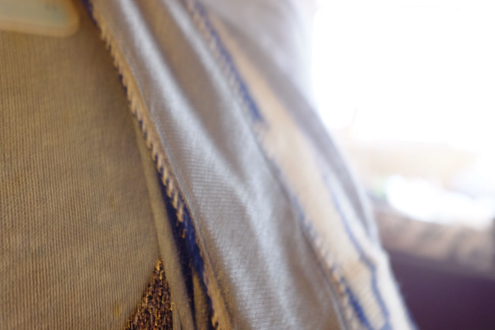 Thumbnail: Skinny Scarf - Headband IKAT Authentic Ecuadorian Macana 5G Shielding Skinny Sca