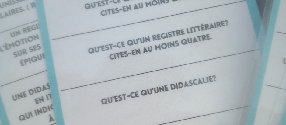 Mon éventail de révisions