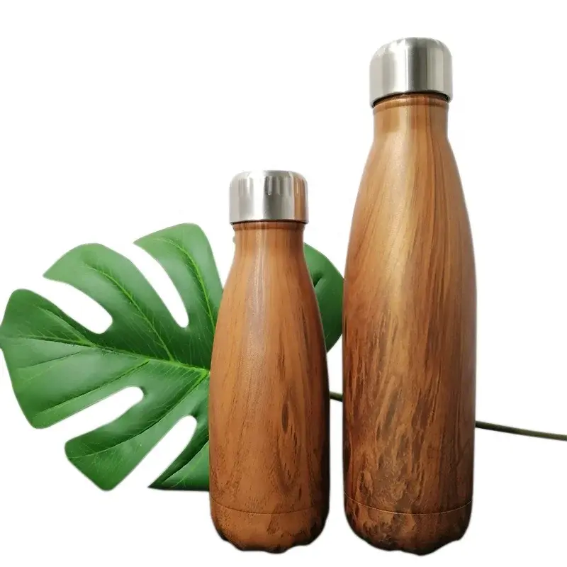 Bamboo Water Bottle Wood Effect High Quality
