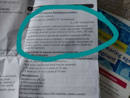 230. Vaksin Astra Zeneca mengandungi sel Janin yang yang diubahsuai (modified GMO)
