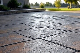 decorative colored and stamped concrete