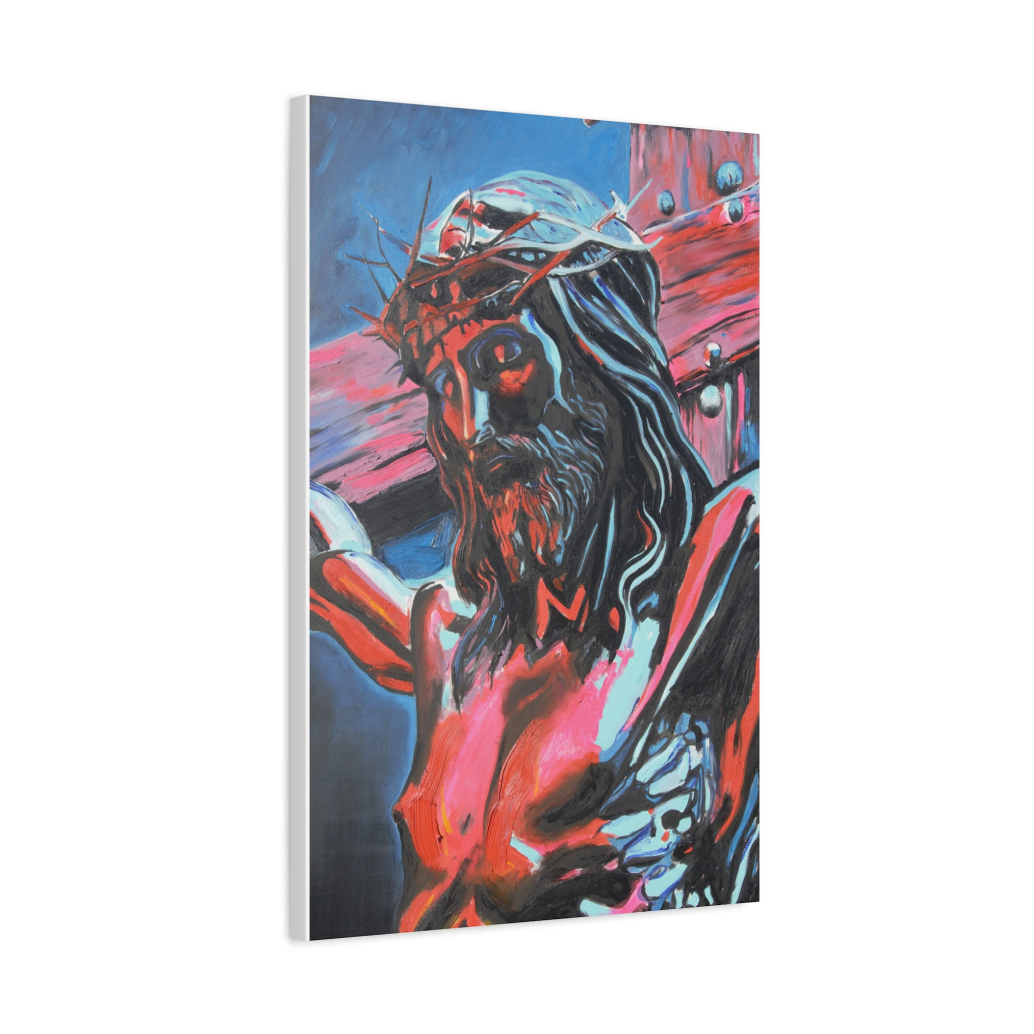 Jesus Christ Crucifixion Matte Canvas Wall Art – Religious Christian Painting
