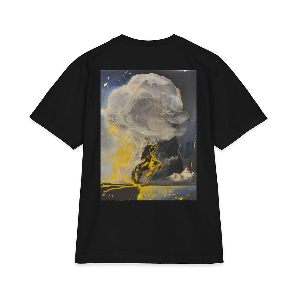 Thumbnail: Book of Revelation Black Horse Bible Verse Tee — Revelation 6:5 