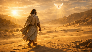 Jesus being led by the Spirit inoto the wilderness.png