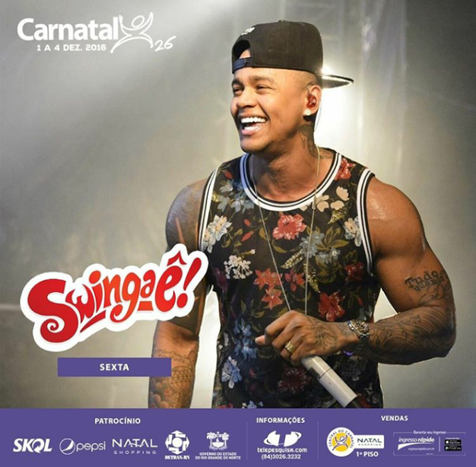 Léo Santana estará nesta quinta na Central do Carnatal