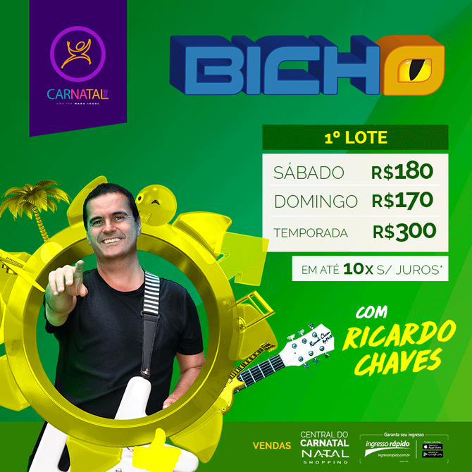 Atenção galera do Bicho! Ricardo Chaves está chegando!