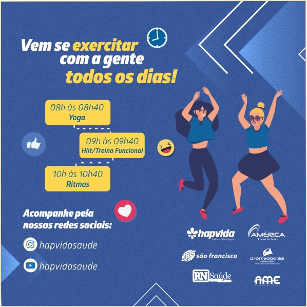 Hapvida cria programaçao com mais de 5h diarias nas redes sociais para população em quarentena
