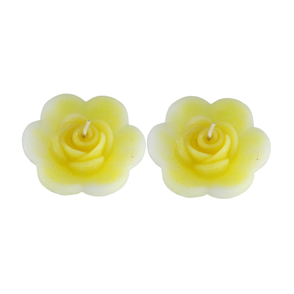 Thumbnail: Fish Brand - Rose Flower Shaped Waterfloater Candle, Set of 2 (2 Pack Bundle)