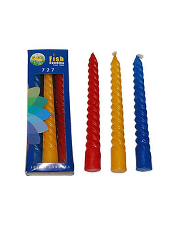 Fish Candles Spiral Candles 727 Coloured candles with spiral ribbes Mumbai Pune Goa Maharashtra Best Quality Good Superior Decorative Fancy Gifting