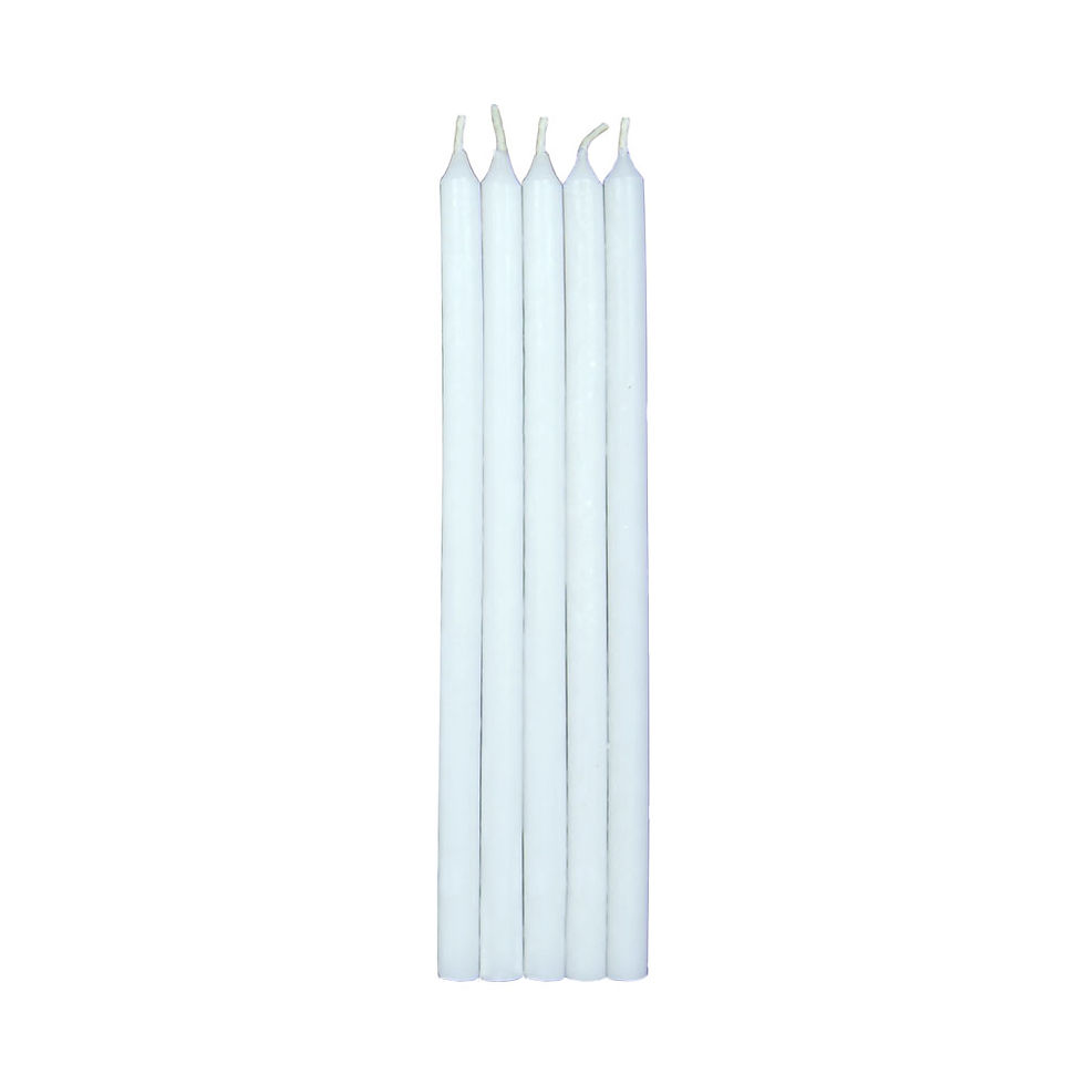 Thumbnail: Fish Stick Candle 2.6-10 (8 mm x 15 cm, White, Set of 10, 6 Pack Bundle)