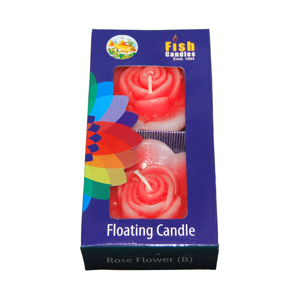 Thumbnail: Fish Brand - Rose Flower Shaped Waterfloater Candle, Set of 2 (2 Pack Bundle)