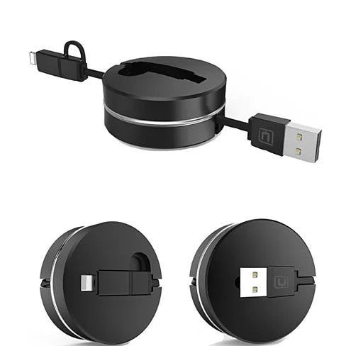 Thumbnail: Puck N Roll Retractable Pocket Size Charging Cable For All Smart Devices