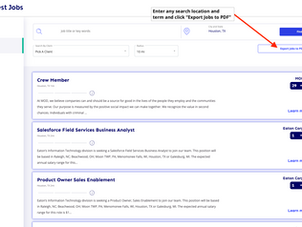 Honest Jobs Introduces 'Export Jobs to PDF Feature' for Reentry Navigator