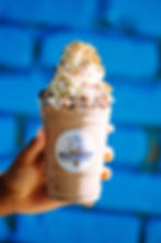 One of our chocolate milkshakes with whipped cream on top