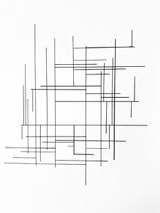 pen on paper. lined drawn optics 