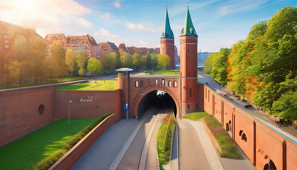 Lauf im Alten Elbtunnel Hamburg