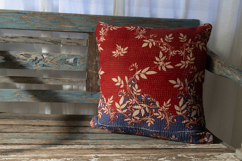 תמונה ממוזערת: כרית קנטה וינטאג' כחול אדום