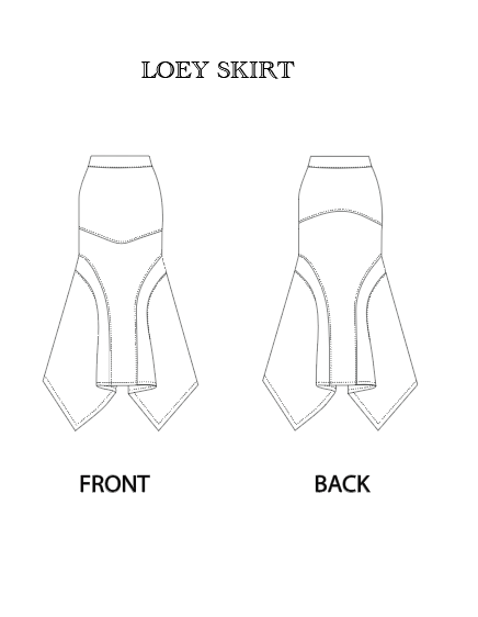 Thumbnail: Loey Skirt Pattern PDF Size (8-20)
