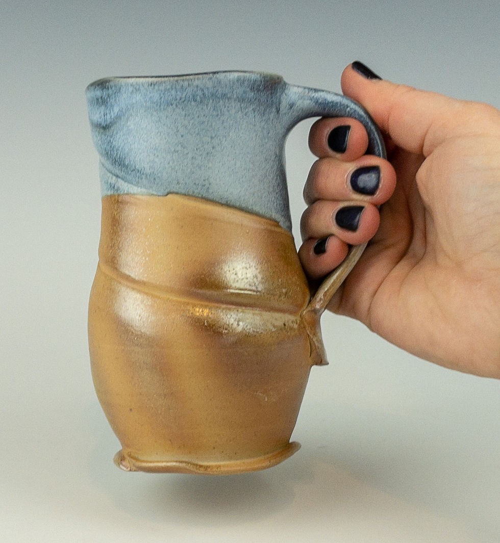 Thumbnail: Wood fired mugs - blue