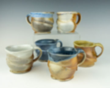 Wood fired Mugs - short wide