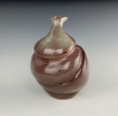Wish Pot - red clear with dark glass