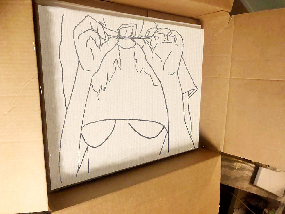 Thumbnail: Rollin Pre Sketched Canvas, Pre Drawn Canvas for Painting, Sip and Paint Canvas,