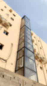 تصميم مصعد زجاجي خارجي