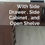 Thumbnail: FLRCC SQ-1704 wooden L-type Executive table with side cabinet and mobile pedesta