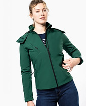 Veste softshell à capuche à broder femme