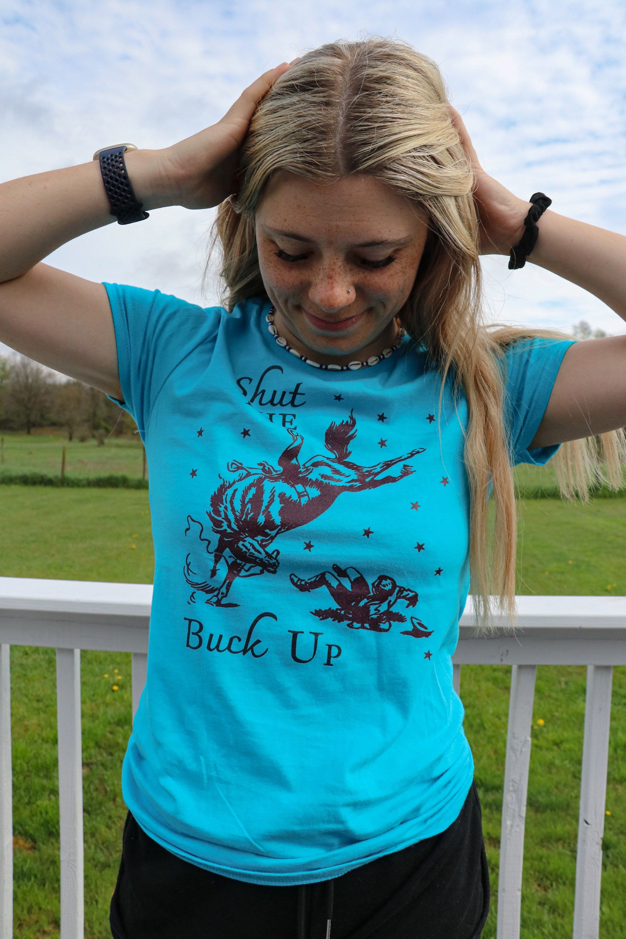 "Shut the buck up" women's Tee