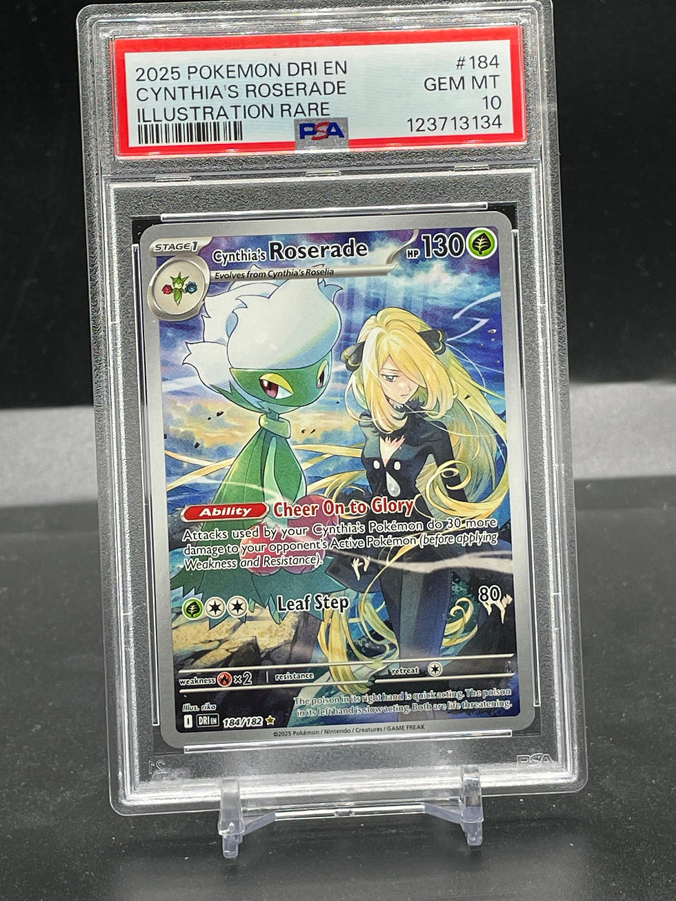 Pokemon Cynthia's Roserade Illustration Rare #184 PSA 10 GEM Mint | Under the Bridge Collectable Cards