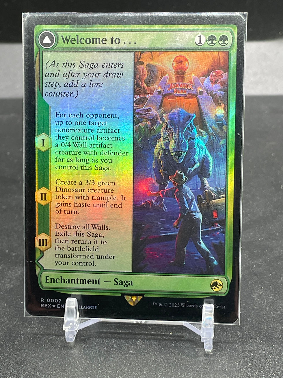 Magic: the Gathering Welcome to...\\Jurassic Park #7 FOIL | Under the Bridge Collectable Cards