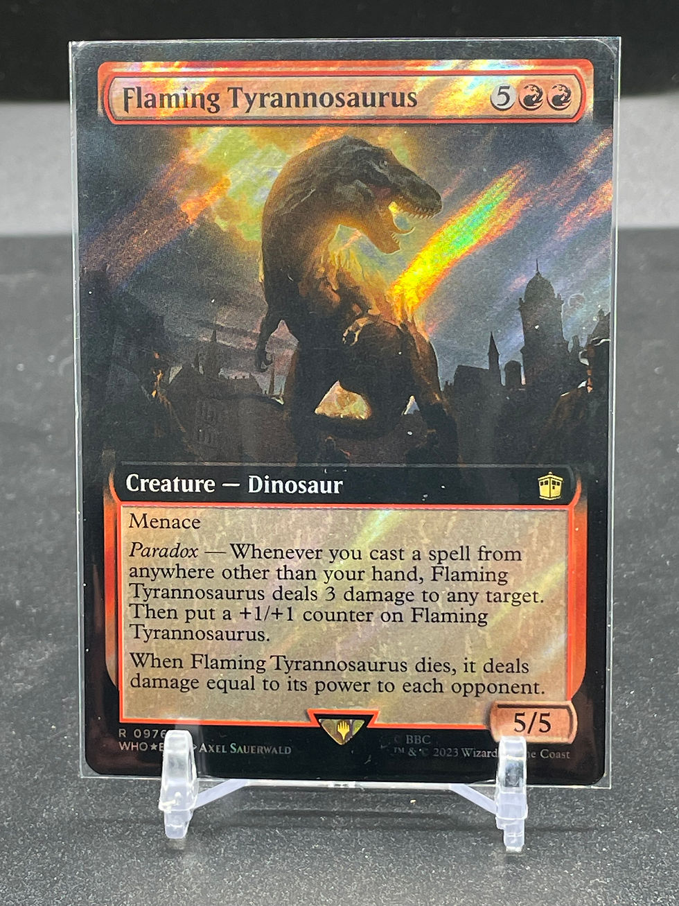 Magic: the Gathering Flaming Tyrannosaurus Surge FOIL #976 | Under the Bridge Collectable Cards