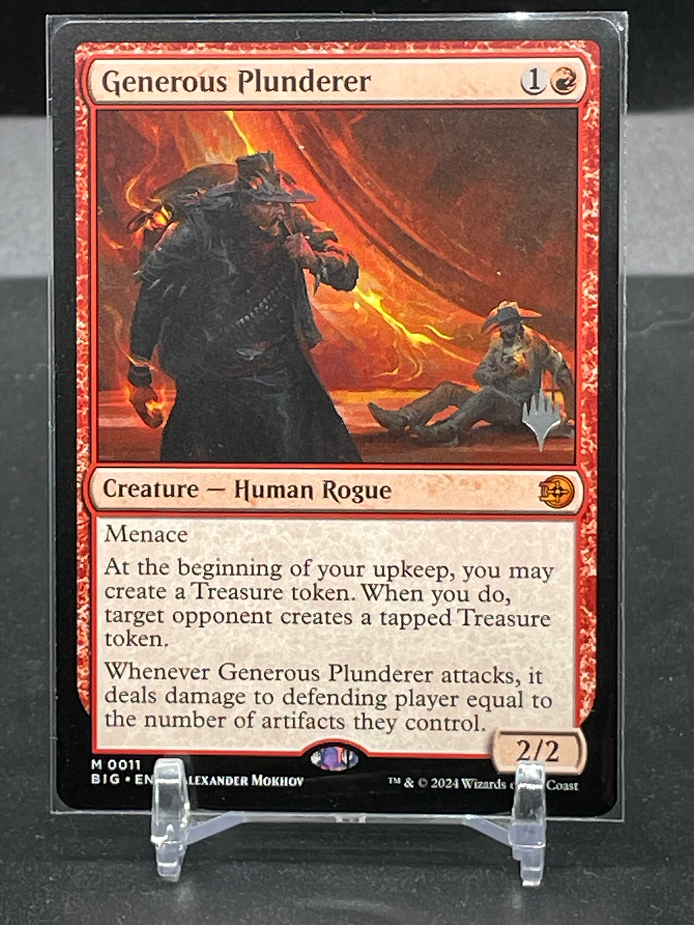 Magic: the Gathering Generous Plunderer Promo Stamp #11 | Under the Bridge Collectable Cards