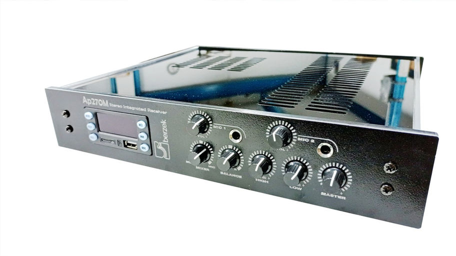 Amplificador Integrado com mixer de microfones Ap270m - praticidade, mixer para 2 microfones.