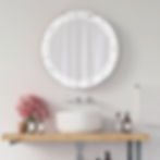 Espelho rosas e folhas