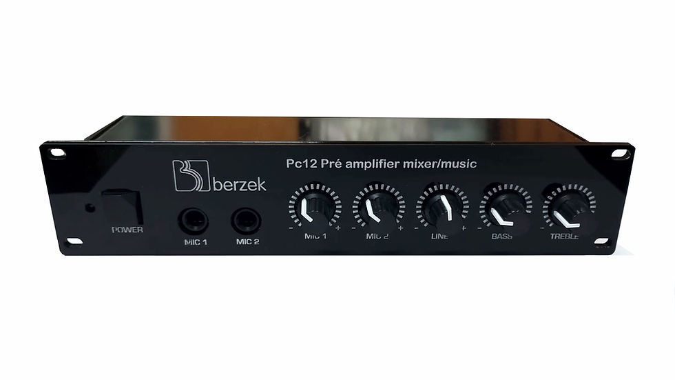 PC12, pré amplificador e mixer para 12Vcc ou 110/220V