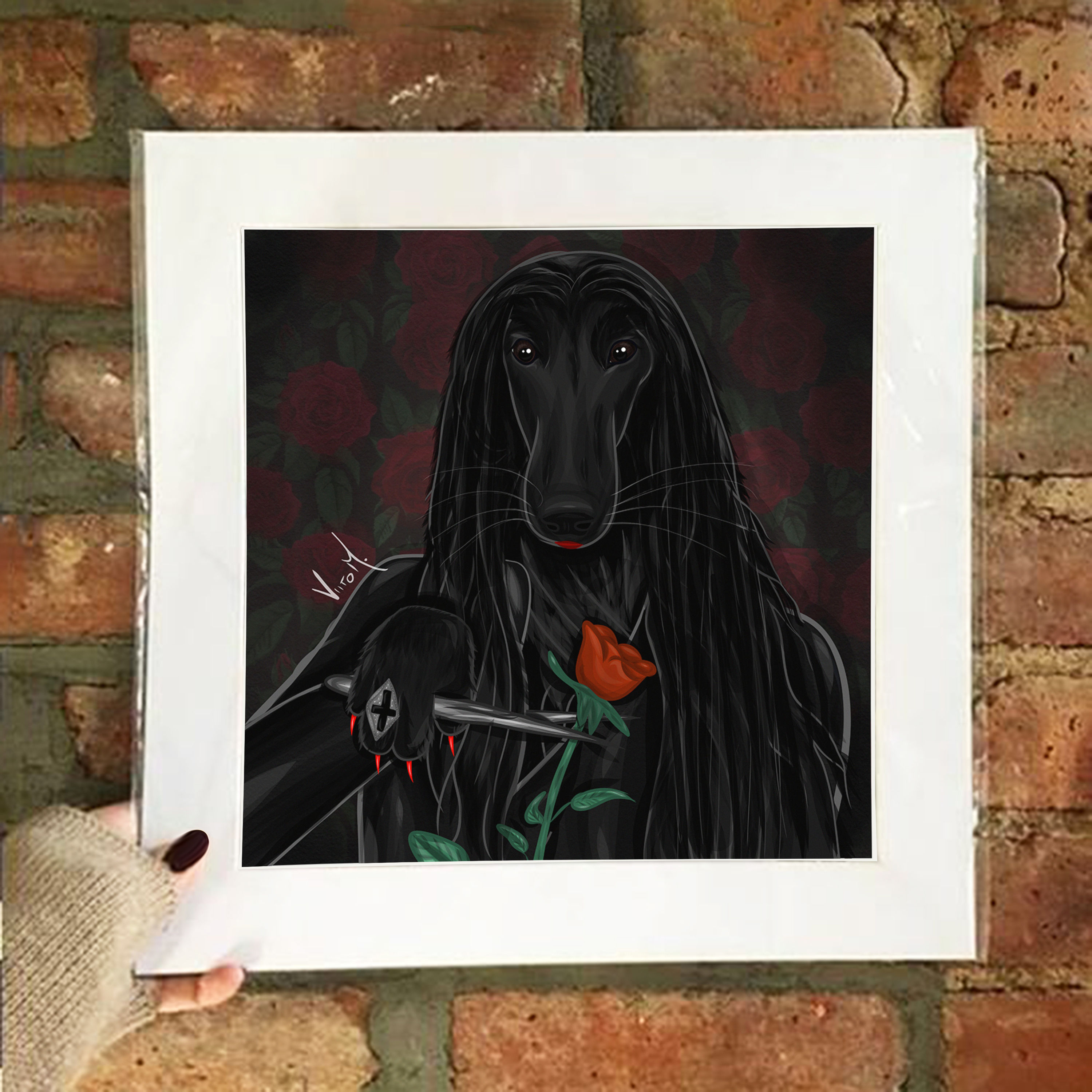 Poster / Petloween - Afghicia Addams