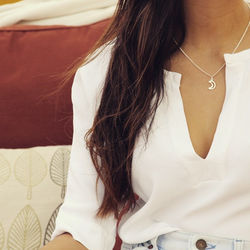 Silver Moon Necklace