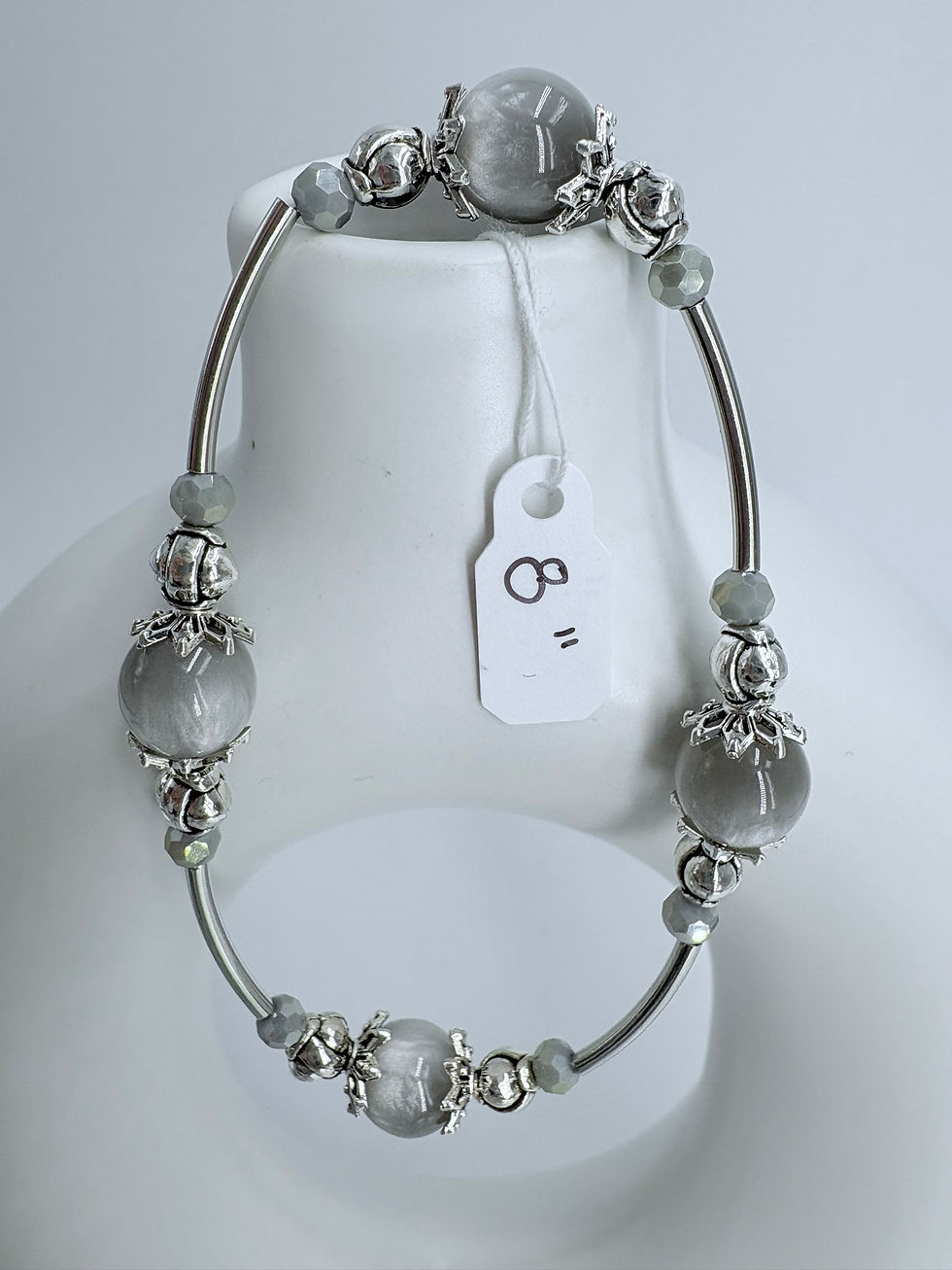 Gray and Silver Gratitude Bracelet