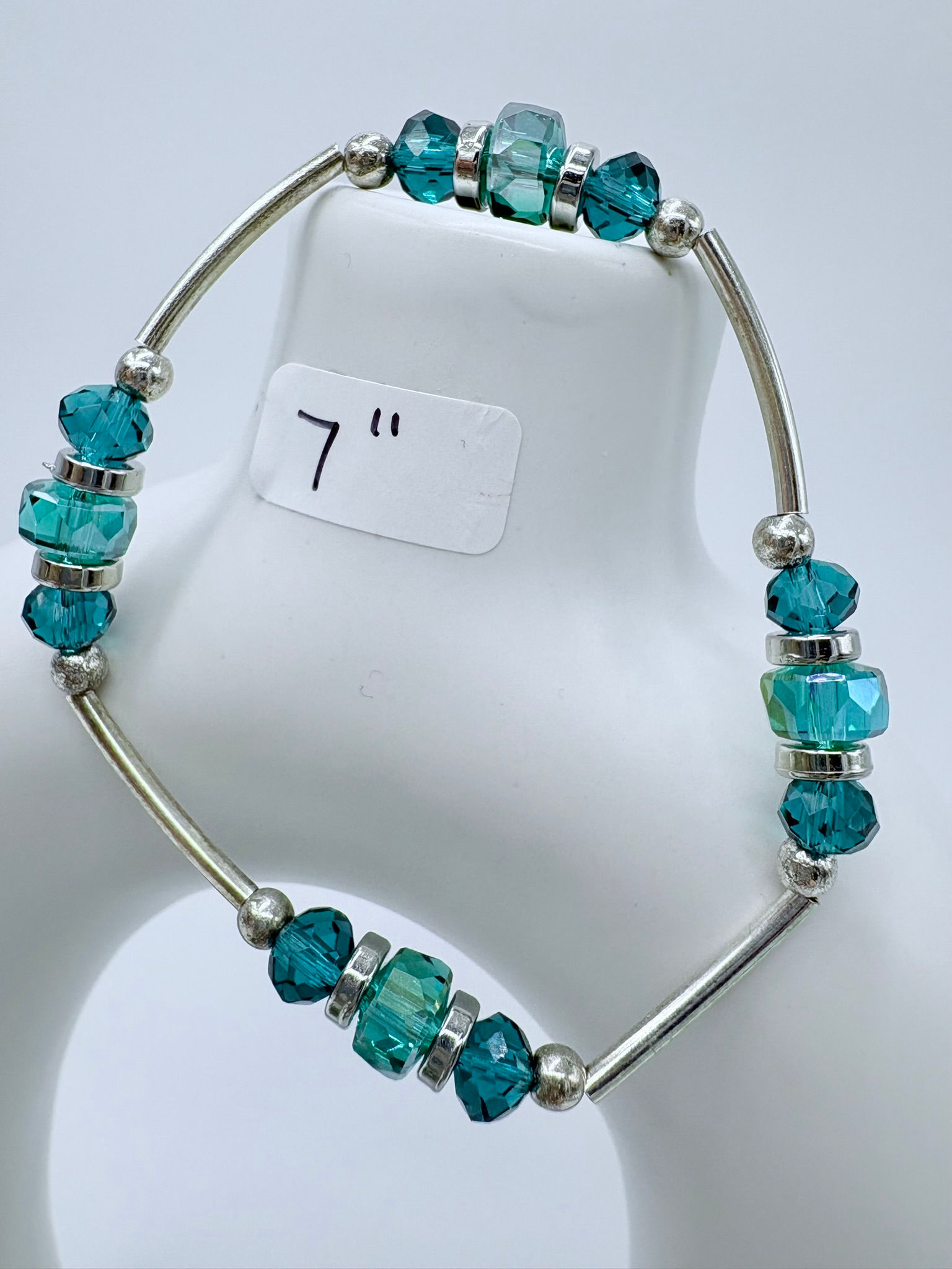 Blue and Silver Gratitude Bracelet