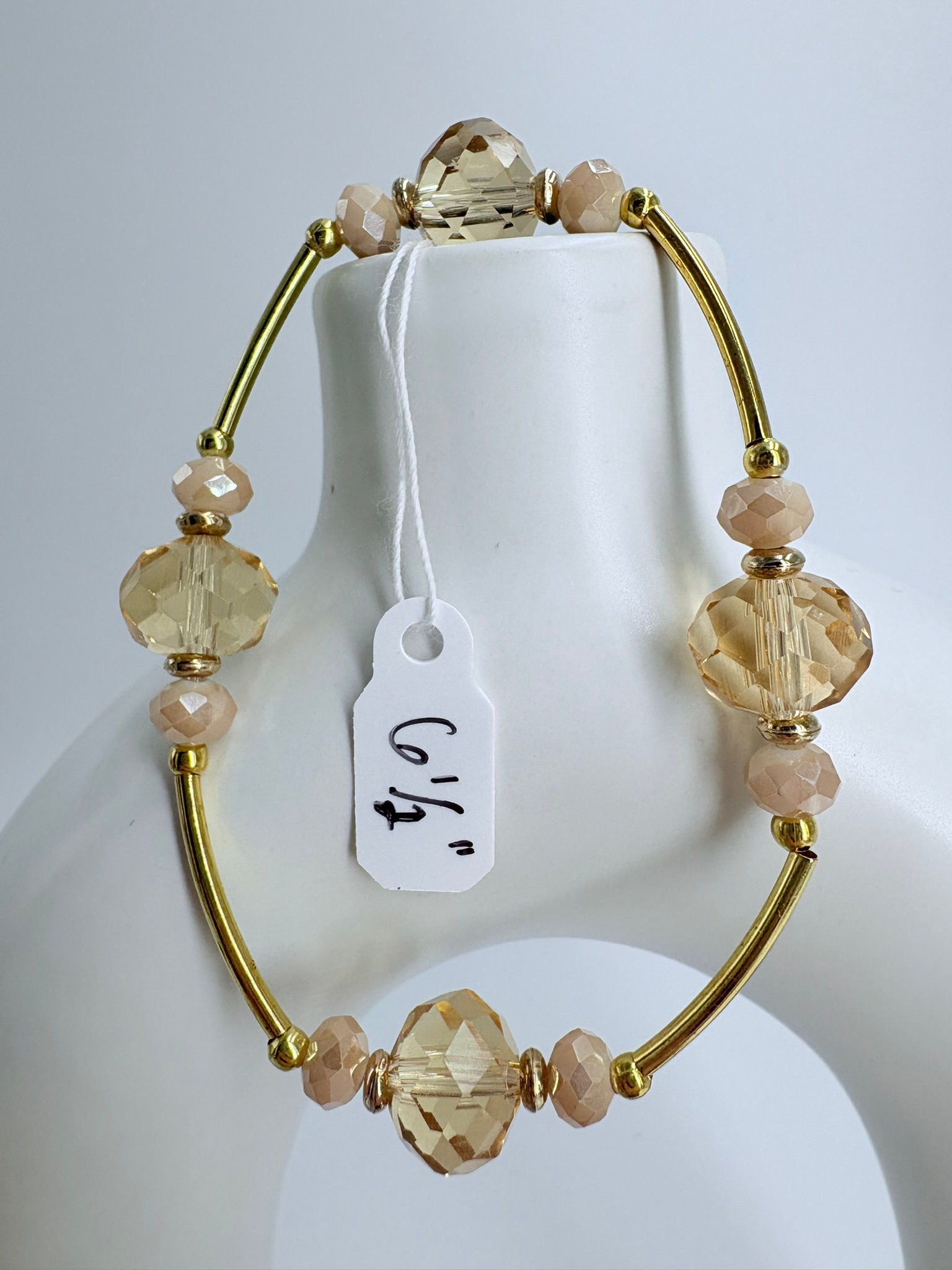 Champagne and Ivory Gratitude Bracelet