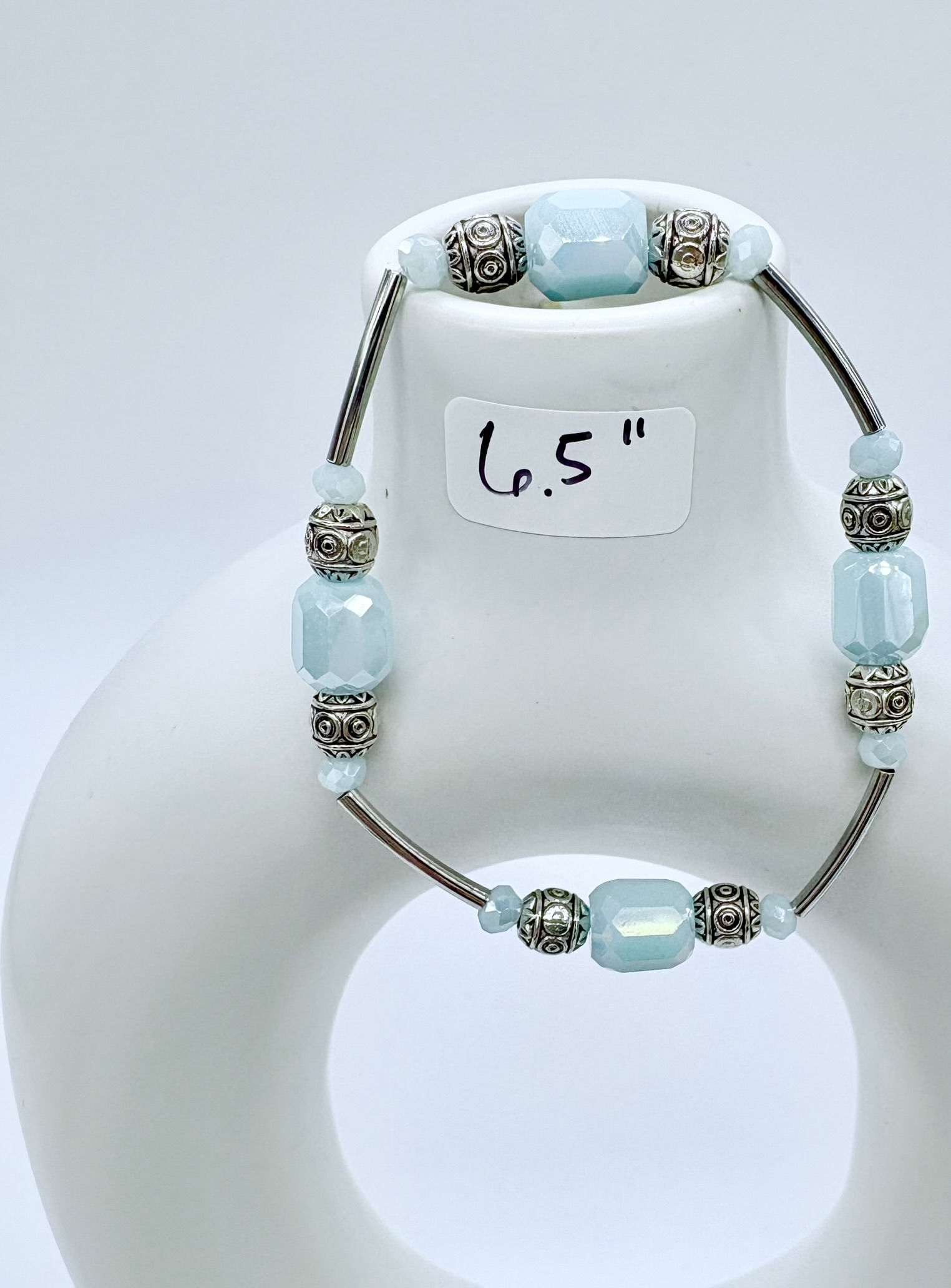 Blue and Silver Gratitude Bracelet