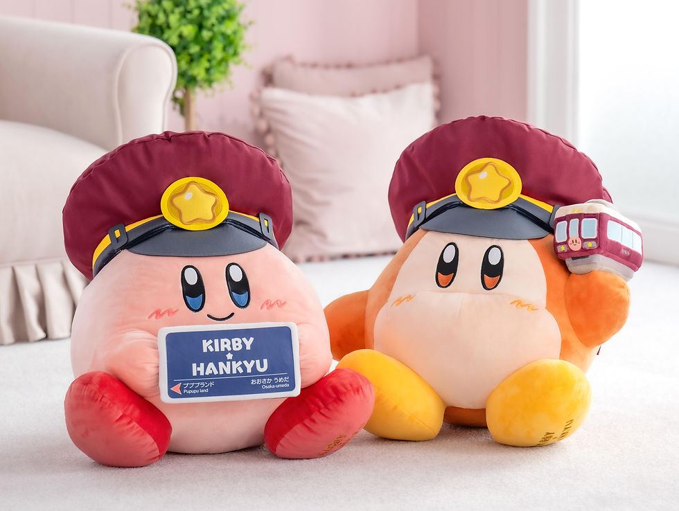 Hankyū Railway unveils new Conductor Kirby and Waddle Dee plushes