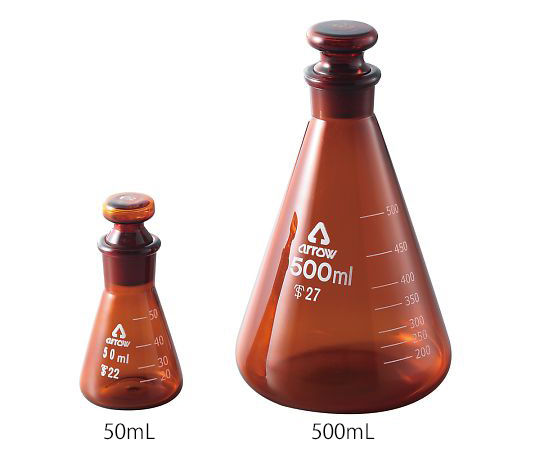 Triangular Flask With Ground-In Stopper (Amber) | Labware E-shop