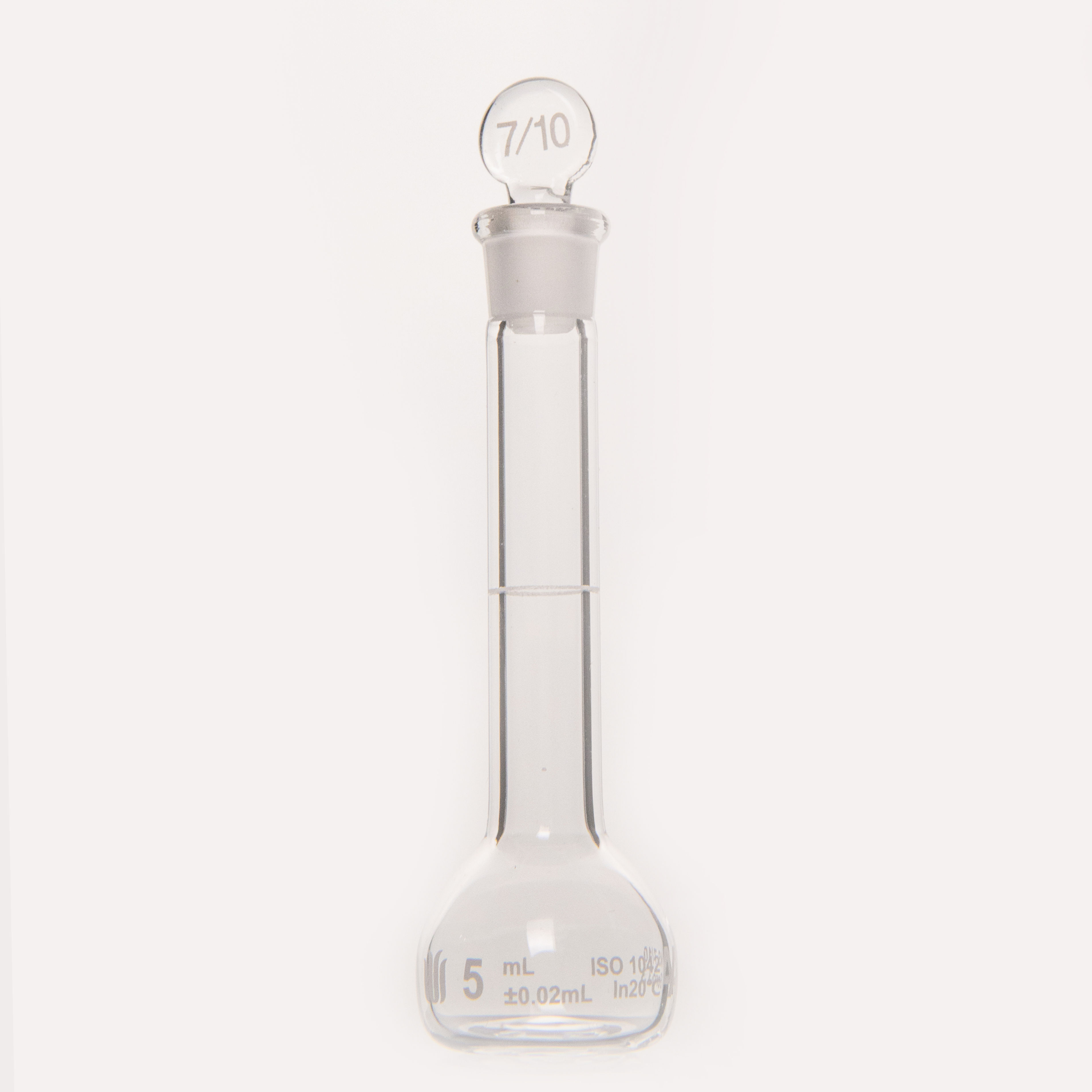 Flask, Volumetric, Clear, Glass Stopper, Non-Certified