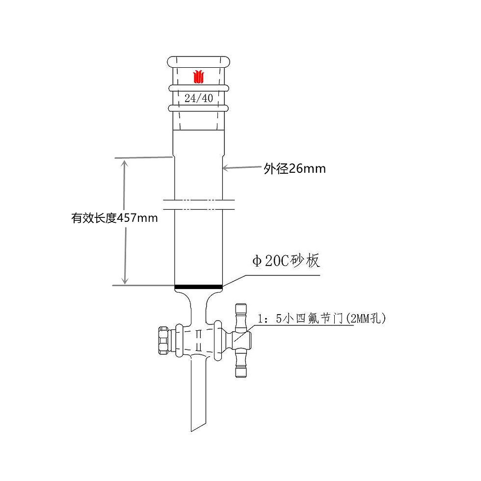 縮圖：Chromatography Column, Fritted Disc, Reinforced