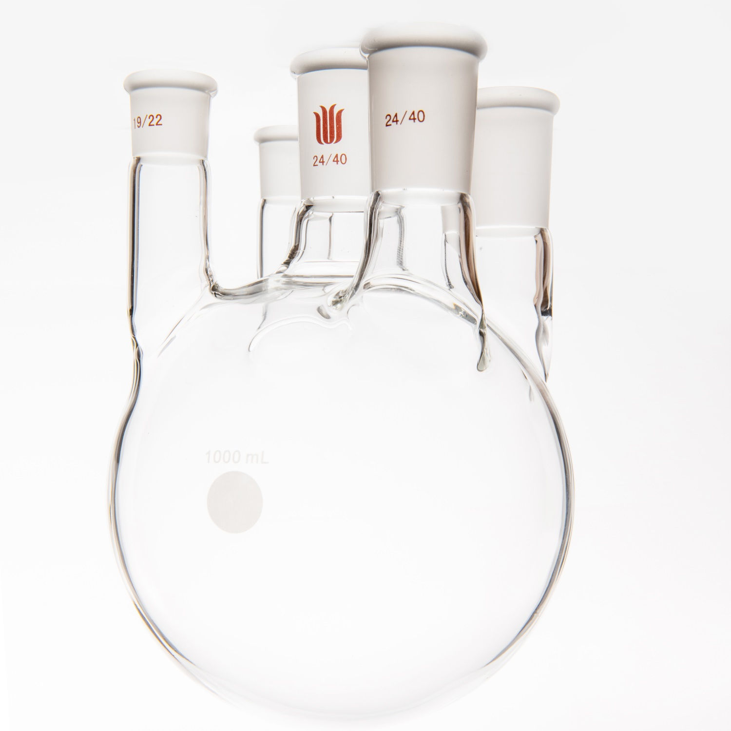 Flask, Round Bottom 5-Neck, Vertical