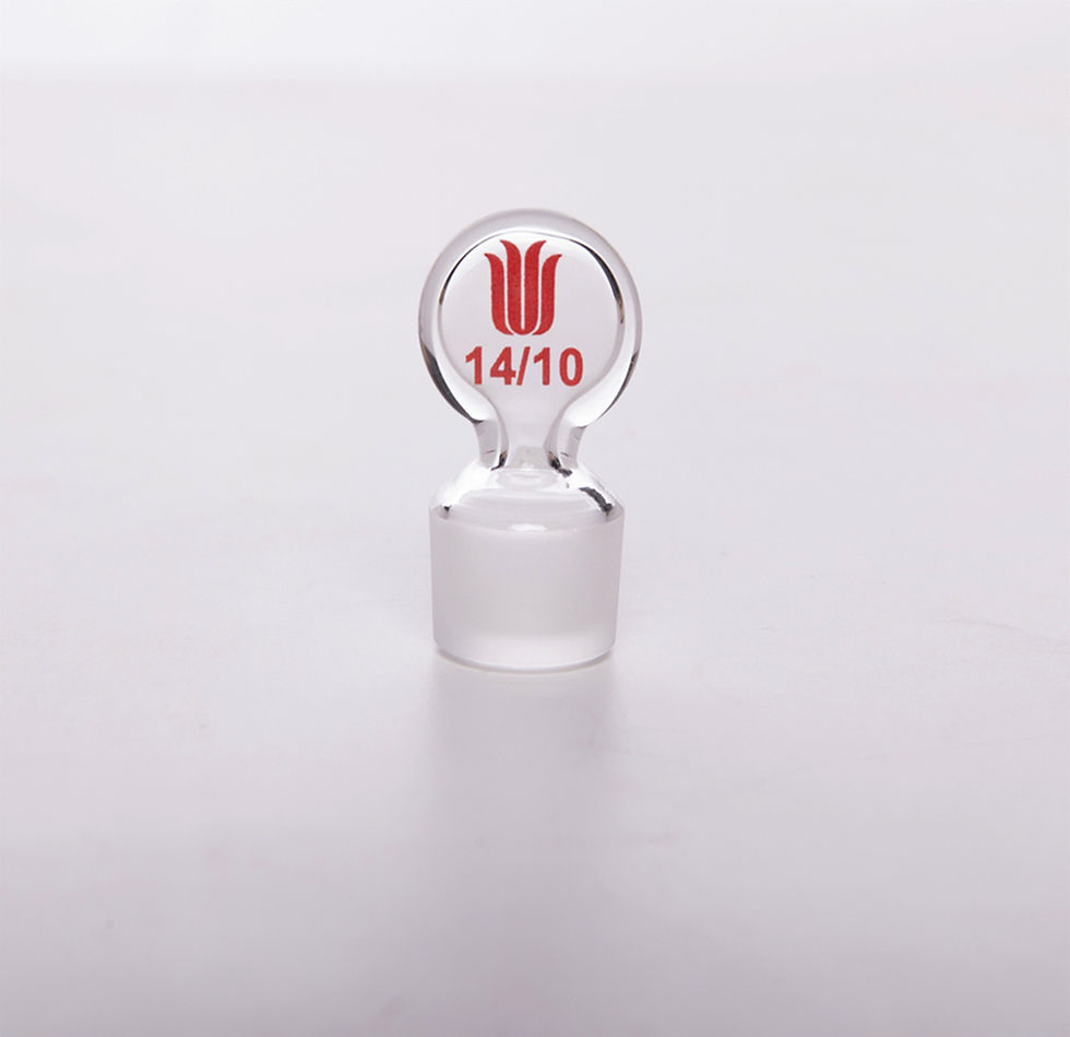 Thumbnail: Stopper, Penny-Head, Glass, Hollow 