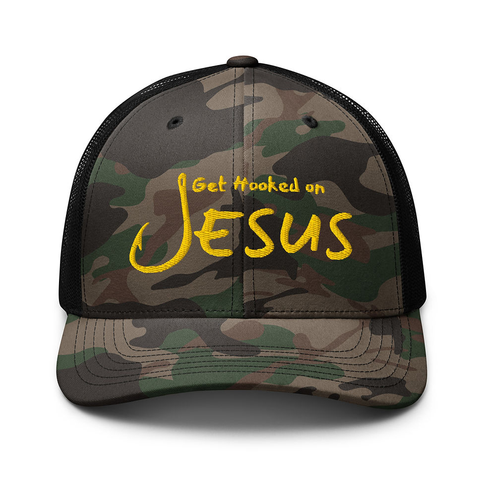 Thumbnail: Hooked on Jesus - Camouflage hat - SoulLife